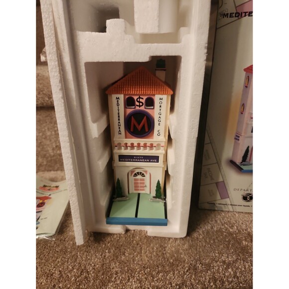 Dept 56 Monopoly Collab "Mediterranean Mortgage Co." Sixty Mediterranean Ave. - Picture 5 of 11